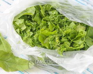 Заморозка для зеленого борща на зиму