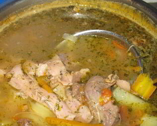 Бульон из петуха