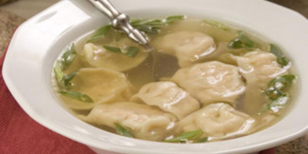 Рецепт бульона рыбного с пельменями