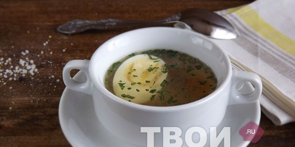 Рецепт бульона с яйцом