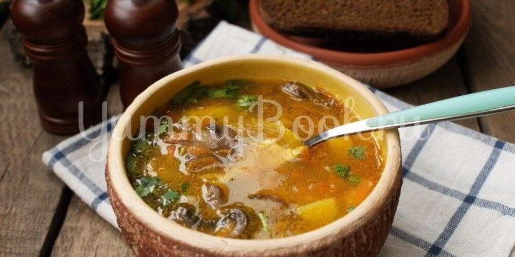 Рецепт горохова-грибного суп