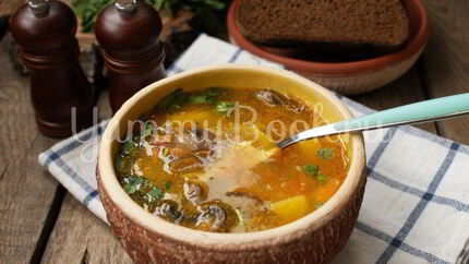 Горохово-грибной суп