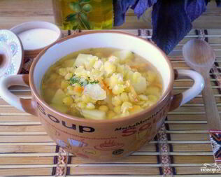 Гороховый суп на воде