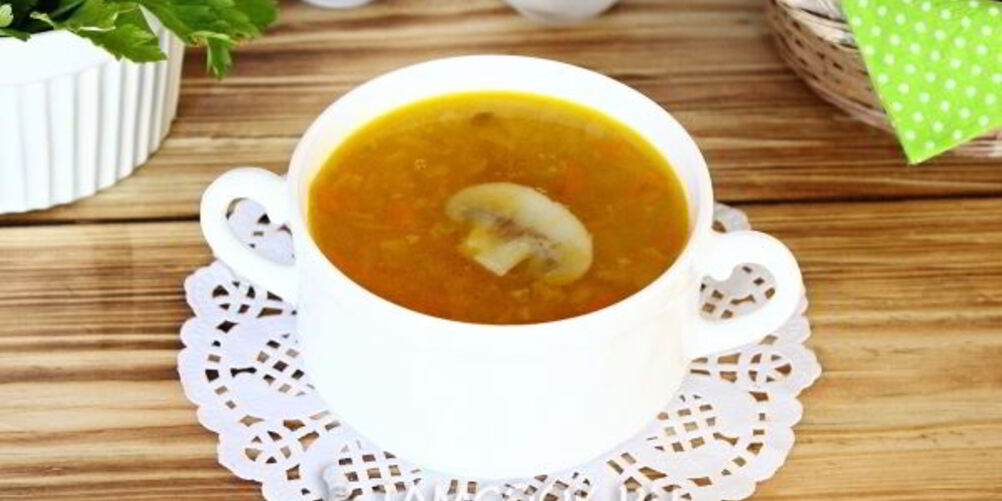 Рецепт горохового супа с грибами