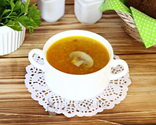Гороховый суп с грибами