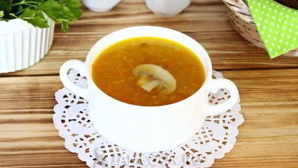 Гороховый суп с грибами