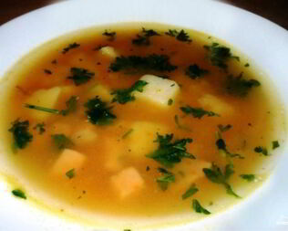 Гороховый суп с колбасой в мультиварке