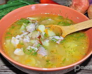 Гороховый суп с копченой курицей