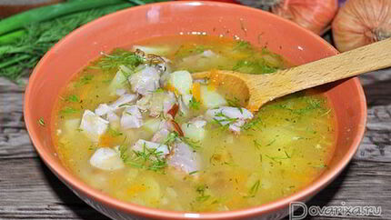 Гороховый суп с копченой курицей