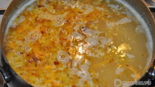 гороховый суп с копченой курицей