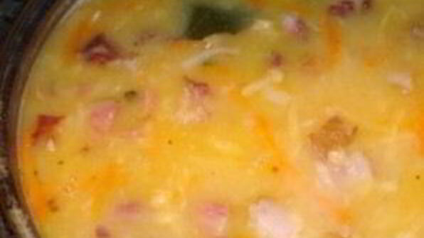 гороховый суп с копчеными ребрами