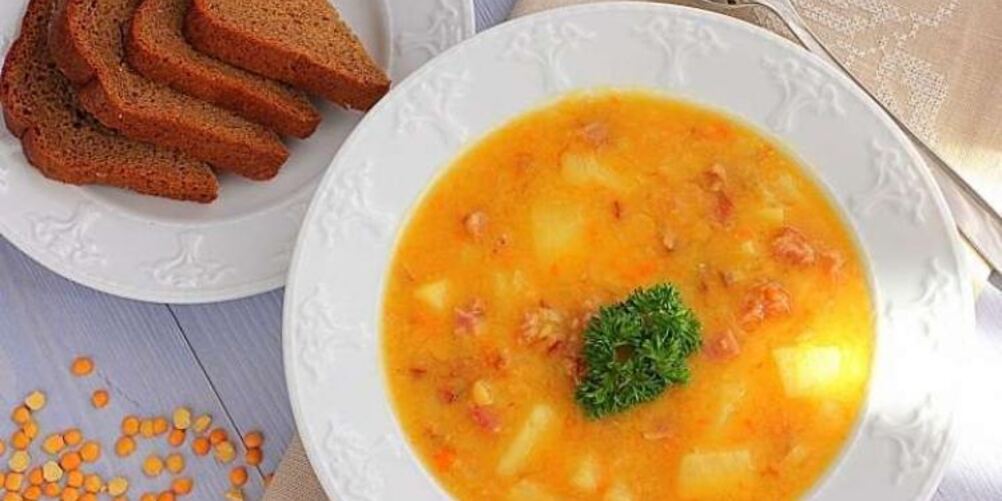 Рецепт горохового супа с копчеными ребрышками
