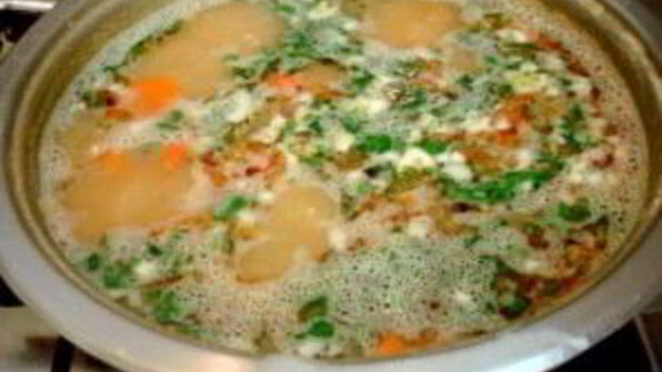 гороховый суп с сосиской