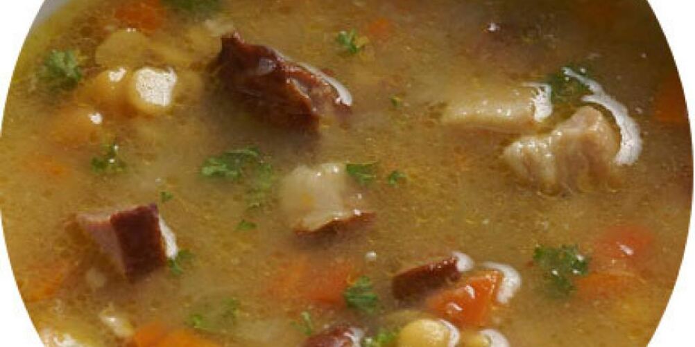Рецепт супа горохового с копченостями