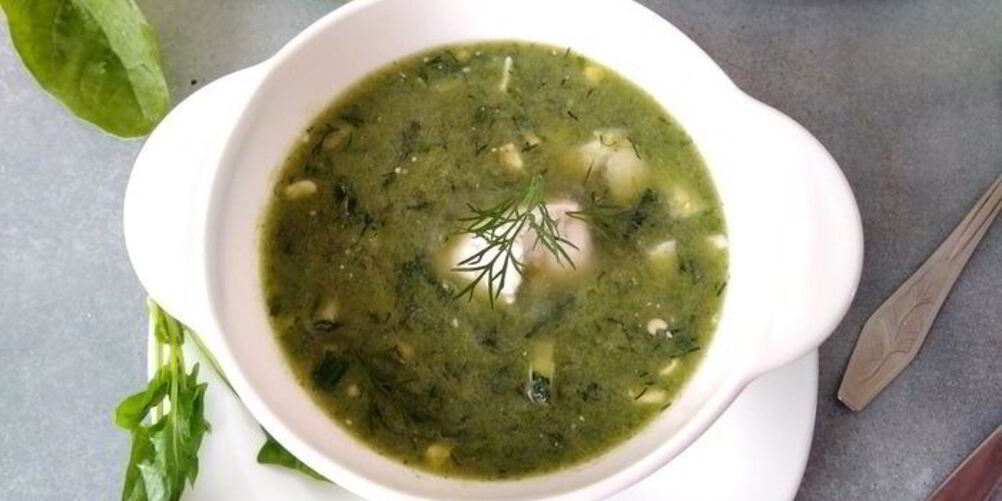 Рецепт холодника на квасе со шпинатом