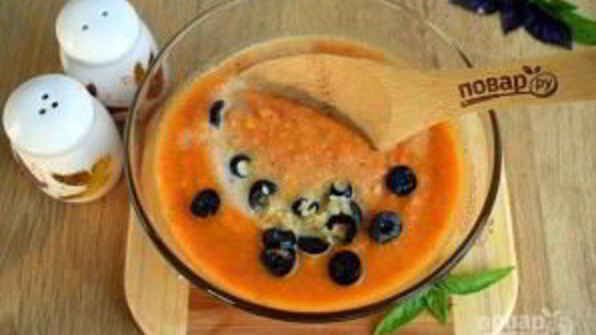 холодный суп из кабачковой икры