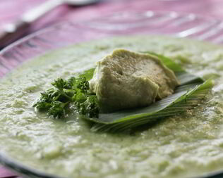 Холодный суп из свежих огурцов