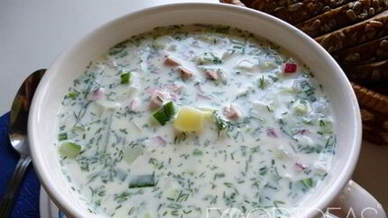 Окрошка классическая с колбасой