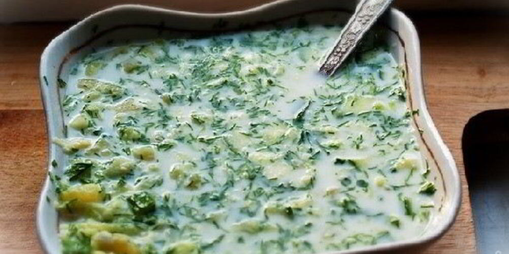 Рецепт окрошки на айране