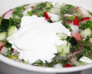 Окрошка на белом квасе