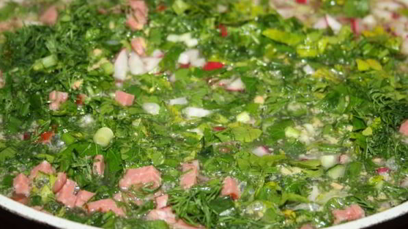 окрошка на белом квасе