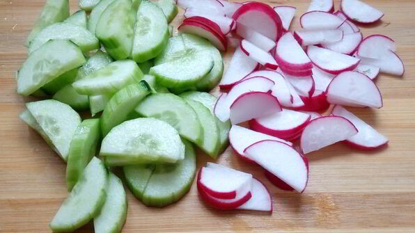 окрошка на газированной минеральной воде