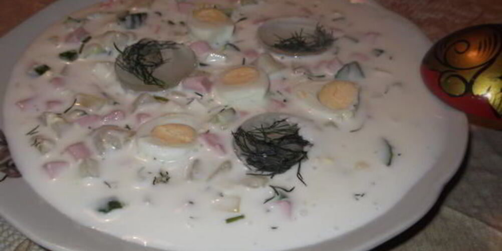 Рецепт окрошки на кефире