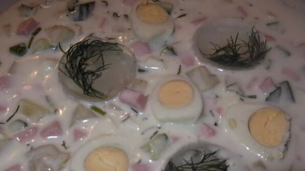 окрошка на кефире