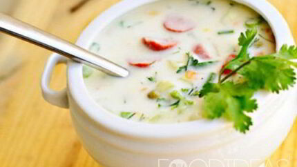 Окрошка на квасе и кефире