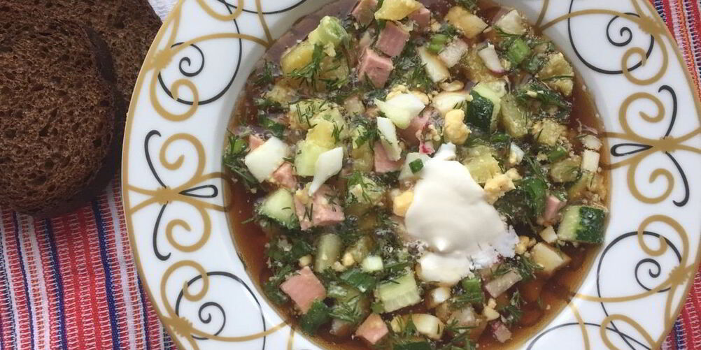 Рецепт окрошки на квасе