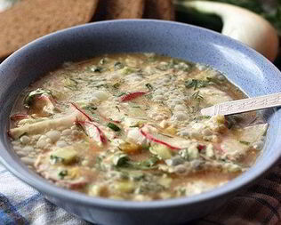 Окрошка на минеральной воде