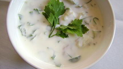 Окрошка на воде с уксусом