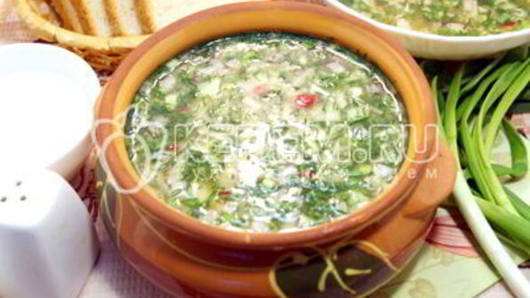 окрошка овощная весенняя