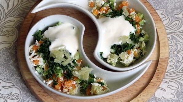 окрошка с морковной ботвой и белым квасом