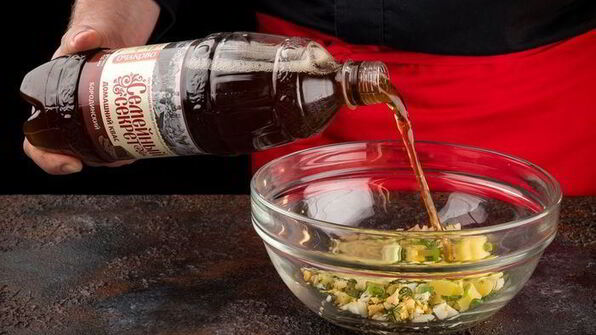 окрошка с морскими гребешками