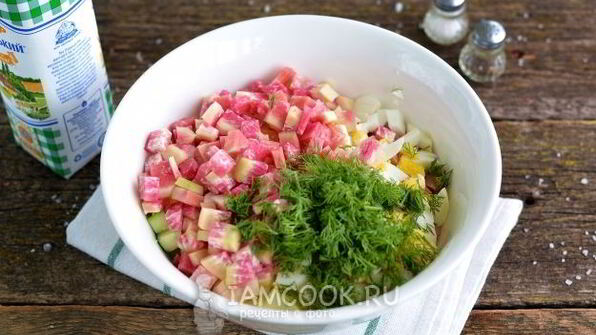 окрошка с редькой