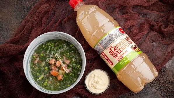 окрошка с рыбой холодного копчения