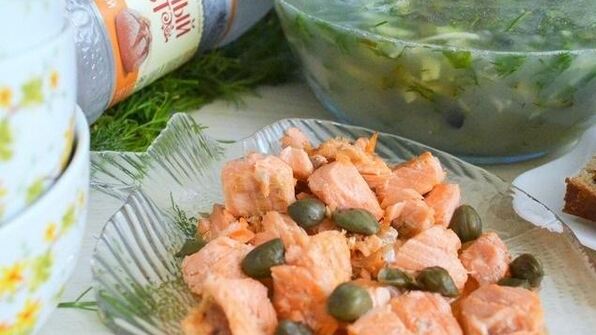 окрошка с рыбой