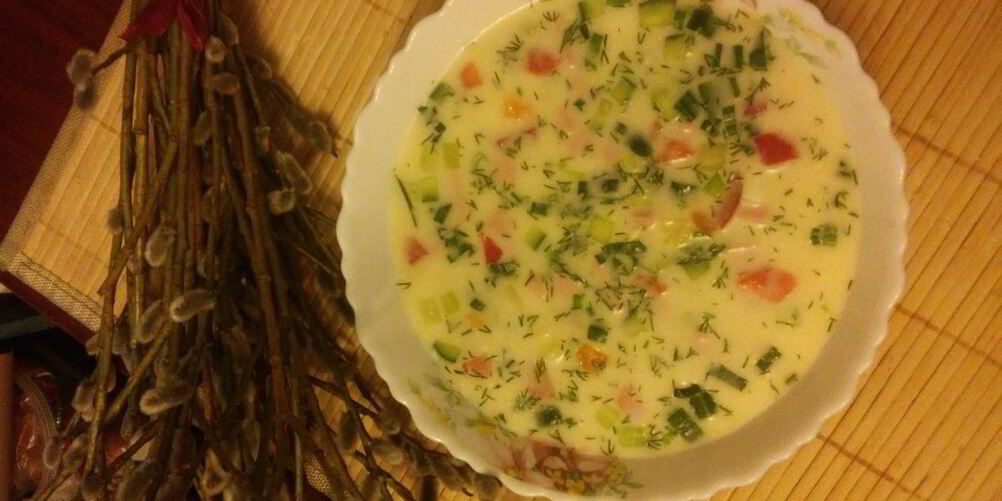 Рецепт окрошки весенней