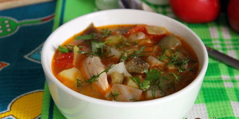 Рецепт куриного супа с осенними овощами