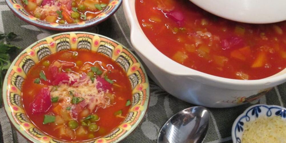 Рецепт минестроне с беконом