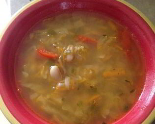 Овощной суп с фасолью