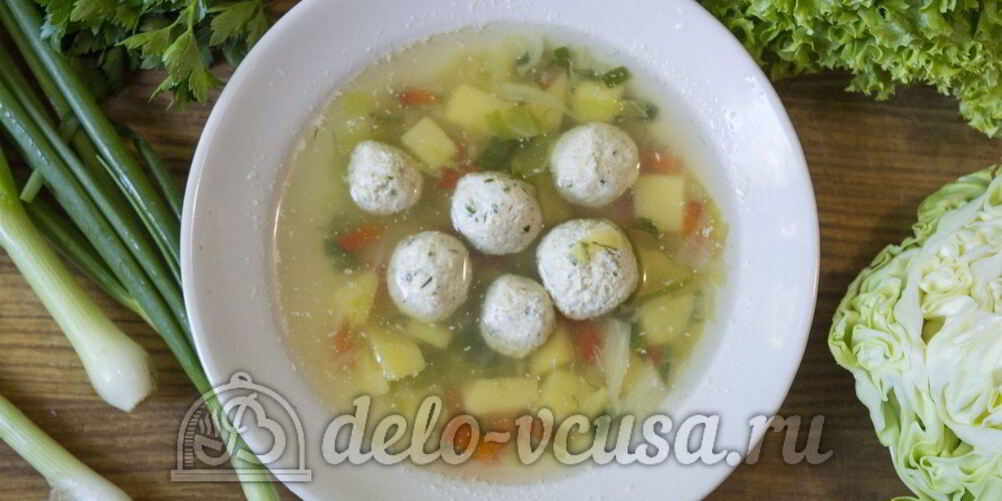 Рецепт овощного супа с фрикадельками