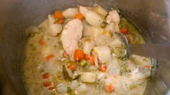 овощной суп с курицей