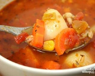 Овощной суп с перловкой