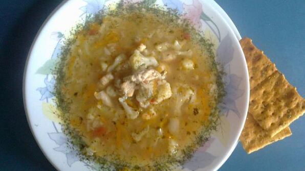 овощной суп с рисом и куриным филе