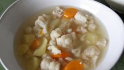 Овощной суп с цветной капустой