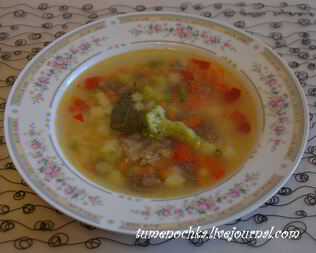 Овощной суп за 15 минут