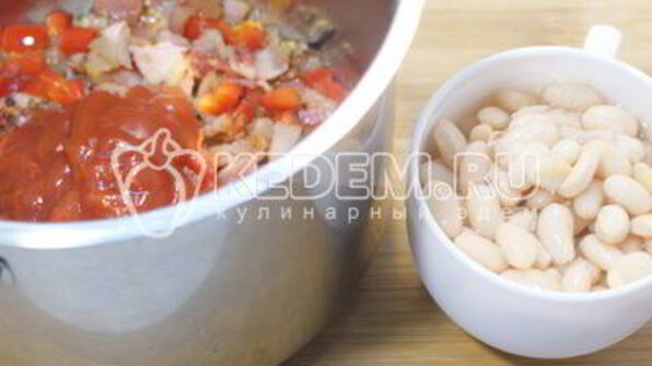 суп минестроне с фасолью и беконом