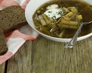 Рассольник с грибами по-суздальски